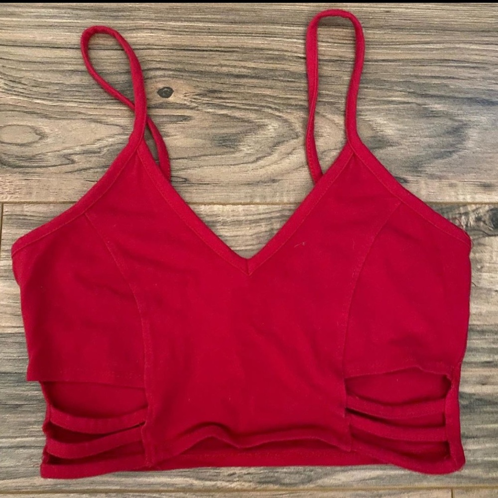 Red crop top